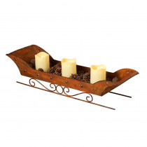 25.25 in. L Metal Sleigh Candle Holder