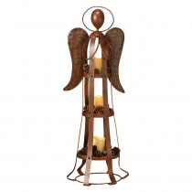 37 in. Metal Angel Candle Holder
