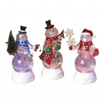 8.75 in. H Snowman Water Globes (Set of 3)