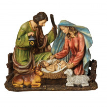 31 in. H Solar Powered Magnesium Holy Family