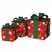 12 in. H Electric Red Gift Boxes