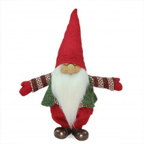 23 in. Red, Green and White Santa Gnome Christmas Tabletop Decoration