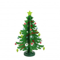 13.75 in. Decorative Wooden Christmas Tree Cut-Out Table Top Decoration