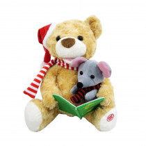 10.5 in. Christmas Animated Storytelling Bear and Mouse