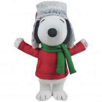 13.39 in. Small Side Stepper-Snoopy with Green Scarf and Hat