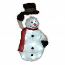 19 in. H Battery Operated Outdoor Tinsel Snowman