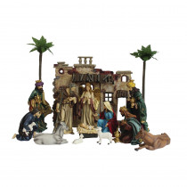 20 in. Christmas Nativity Set with (15-Piece)