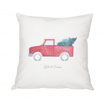 16 in. Christmas Throw Pillow with Christmas Tree Truck Design