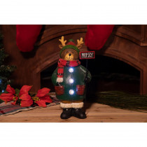 TM 12 in. H Reindeer with Light-Up Merry Sign