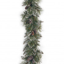 6 ft. Glittery Bristle Pine Garland