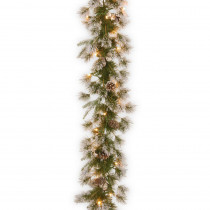 9 ft. Liberty Pine Garland with Clear Lights