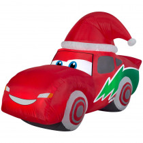 6 ft. Inflatable Airblown-McQueen with Santa Hat