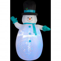 7.75 ft. W x 12 ft. H Projection Giant Snowman with Swirls