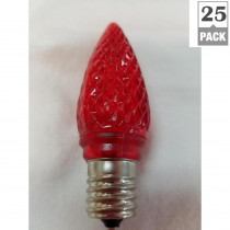 C9 Red LED Light Bulb (Pack of 25)