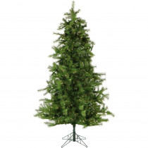 Christmas Time 6.5 ft. Colorado Pine Artificial Christmas Tree with Clear LED String Lighting