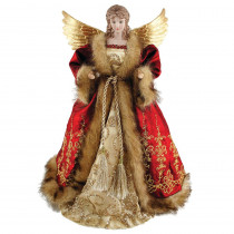 16 in. Red Imperial Angel Tree Topper