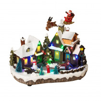 11.8 in. H Electric Lighted Holiday Village