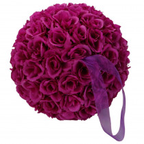 9.8 in. Purple Flower Ball Wedding Decoration