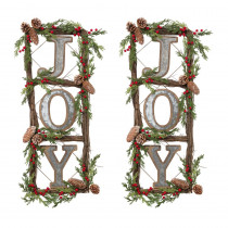 35 in. H Natural Twig Wreath (Set of 2)