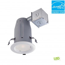 Commercial Electric 3 in. White LED Recessed Baffle Kit