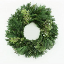 Cottage Farms Direct 24 in. Fresh Mixed Evergreen Christmas Jubilation Wreath