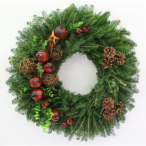 Cottage Farms Direct 24 in. Fresh Christmas Delight Fraser Fir Evergreen Wreath