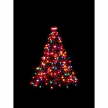 Crab Pot Trees 3 ft. Indoor/Outdoor Pre-Lit Incandescent Artificial Christmas Tree with Green Frame and 200 Multi-Color Lights