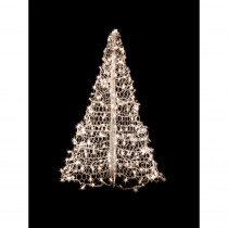 Crab Pot Trees 4 ft. Indoor/Outdoor Pre-Lit Incandescent Artificial Christmas Tree with White Frame and 300 Clear Lights