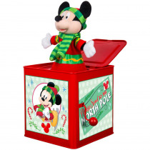 Disney 10.63 in. Jack in The Box-Mickey with Hat and Scarf
