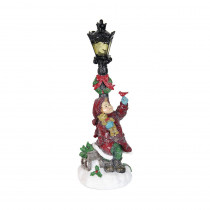 Exhart 6 in. Holiday Christmas Girl with Timer Garden Decor