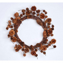 19 in. Mixed Pine Cone Wreath