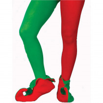 Forum Novelties Adult Plus Size Red and Green Elf Tights