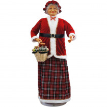 Fraser Hill Farm 58 in. Christmas Dancing Mrs. Claus with Basket