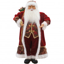 Fraser Hill Farm 36 in. Christmas Music and Motion Santa with Paisley Vest