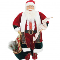 Fraser Hill Farm 36 in. Christmas Music and Motion Santa with List and Toy Sack
