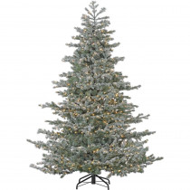 Fraser Hill Farm 7.5 ft. Oregon Fir Artificial Christmas Tree with HLED String Lighting