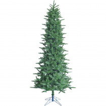 Fraser Hill Farm 7.5 ft. Carmel Pine Slim Artificial Christmas Tree