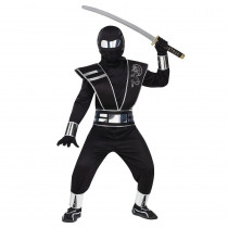 Fun World Boys Silver Mirror Ninja Costume