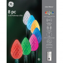 GE Color Effects RF Controlled RGB Light Show 8 Giant G60 Pathway