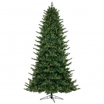 GE 9 ft. Just Cut Canadian One Plug Artificial Christmas Tree with Warm White Led Lights