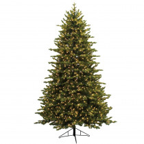 GE 7.5 ft. Just Cut Canadian One Plug Artificial Christmas Tree with Warm White LED Star Lights