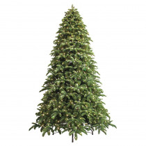 GE 9 ft. Just Cut Noble Fir EZ Light Artificial Christmas Tree with 1000 Color Choice LED Lights