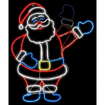 Gemmy 2 ft. W x 3 ft. H Animated Light Glo Inflatable Santa