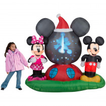 Gemmy 6.5 ft. H Panoramic Projection Inflatable Mickey Mouse's Clubhouse Scene