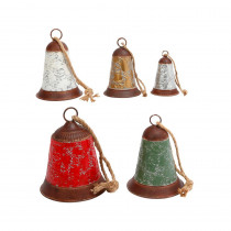 Gerson S/5 9.5 in. H Nested Metal Bells with Jute Hanger