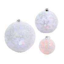 Gerson 7.88 in. D Lighted Snowflake Spheres with Timer and Remote Control