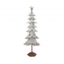 Gerson 39 in. Galvanized Metal Holiday Tree with Stars
