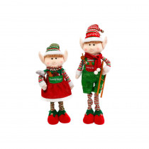Gerson S/2 28 in. H Plush Standing Elves
