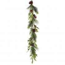Gerson 5 ft. Pine Garland with Pine Cones