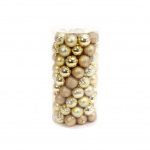 Gerson Gold Shatterproof Ball Ornaments (100-Pack)